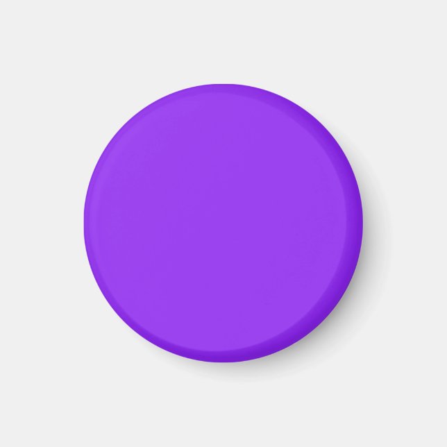 Neon Purple Solid Colour Customize It Magnet (Front)