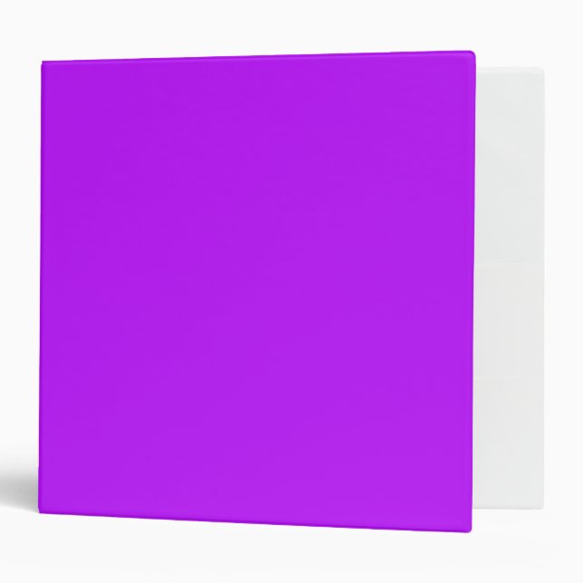 Neon Purple Solid Colour Minimalist Binder (Front/Inside)