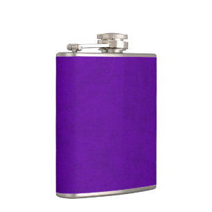 Neon Purple Velvet Personalized Home Casino Hip Flask