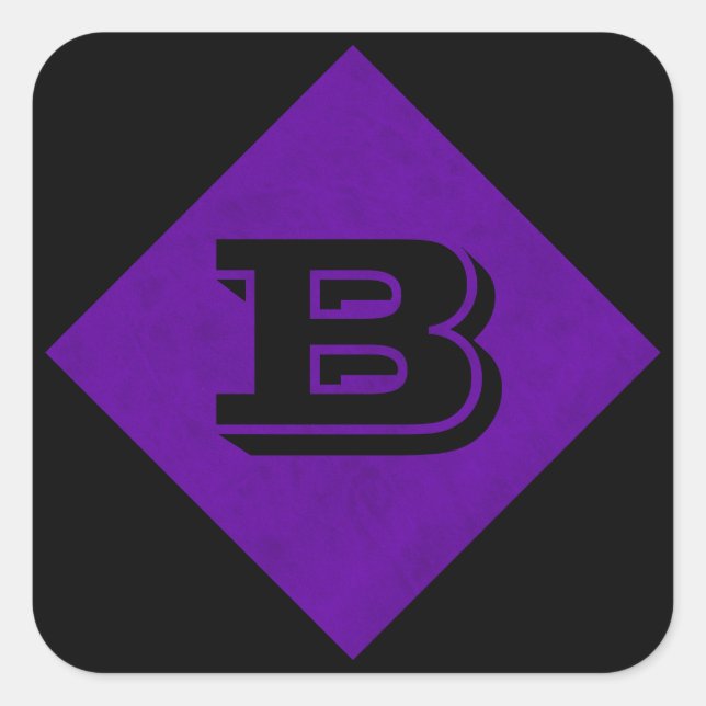 Neon Purple Velvet Personalized Home Casino Square Sticker (Front)