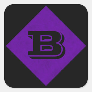 Neon Purple Velvet Personalized Home Casino Square Sticker