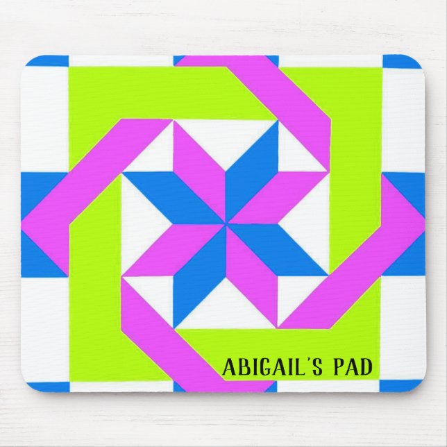 Neon Quilt Square Mouse Pad (Front)