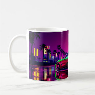 Neon Racer Mug - 80s voiture de sport rétro-futuri