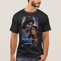 Neon Radha Krishna Divine Love Cyberpunk Graphic