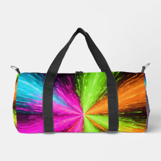 Neon Radial Burst Explosion Duffle Bag