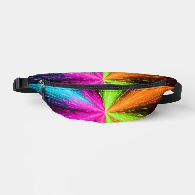 Neon Radial Burst Explosion Fanny Pack (Front)