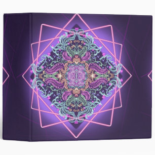 Neon Radiance Mandala Binder