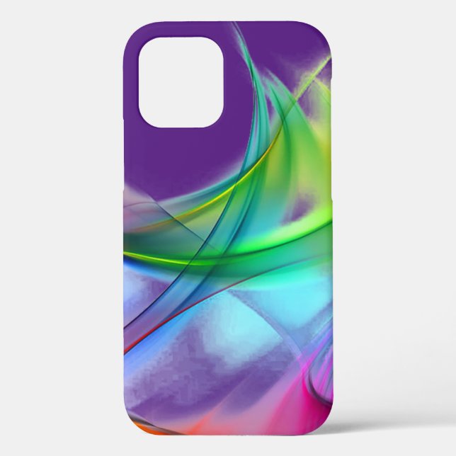 Neon Rainbow Abstract Design Case-Mate iPhone Case (Back)