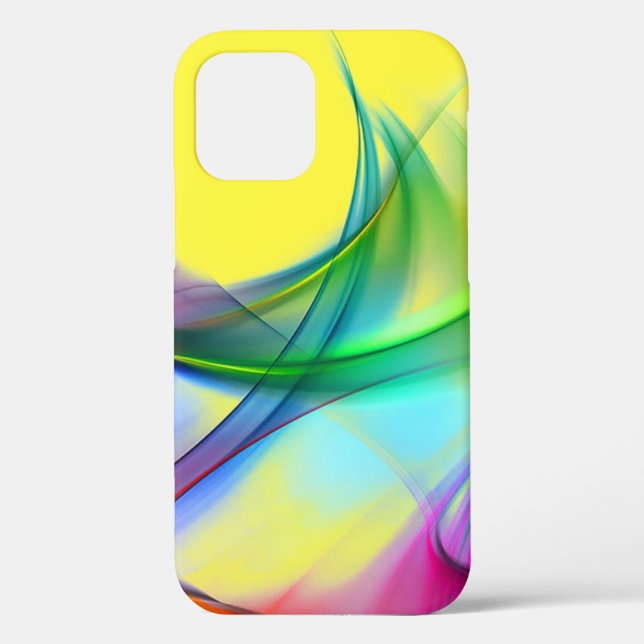 Neon Rainbow Abstract Design Case-Mate iPhone Case (Back)