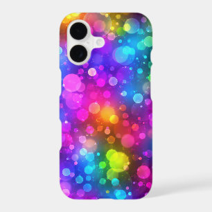 Neon Rainbow Bokeh Lights Abstract