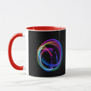 neon rainbow circle mug