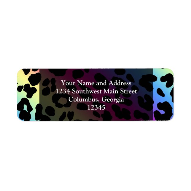 Neon Rainbow Leopard Pattern Print (Front)