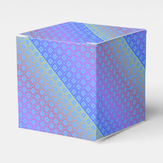 Neon Rainbow Square Pattern Favor Box