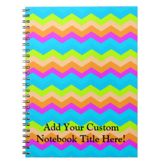 Neon Rainbow Zigzag Notebook