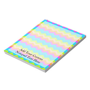 Neon Rainbow Zigzag Notepad