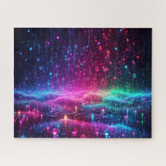 Neon Raindrops Jigsaw Puzzle