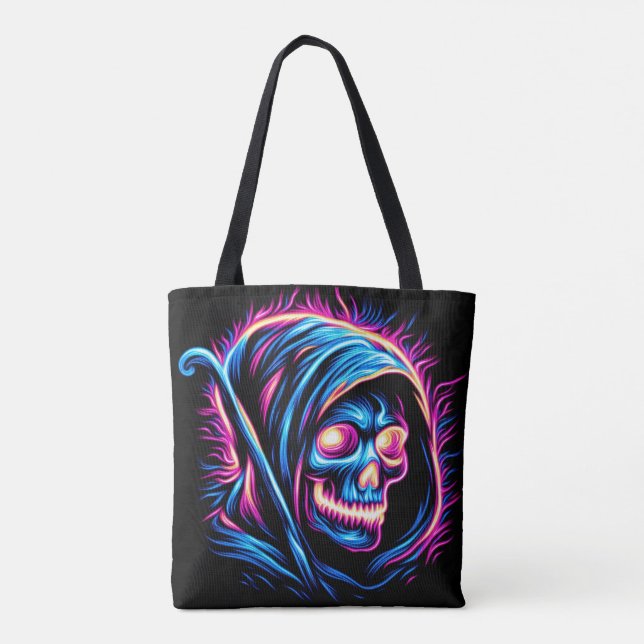 Neon Reaper Glow - Skull Bag (Back)