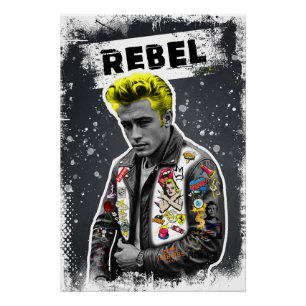 Neon Rebel Collage Poster