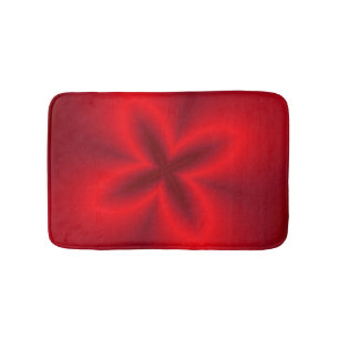 Neon Red Flower Bath Mat