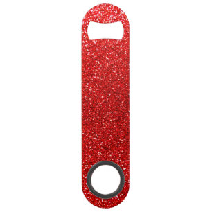 Neon red glitter bar key