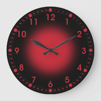 Neon Red Large Clock