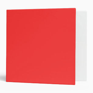 Neon Red Solid Colour Minimalist Binder