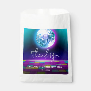 Neon Retro Dance Disco Birthday Party Welcome Favour Bag