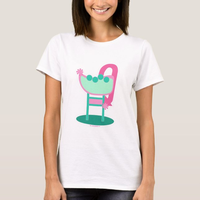 Neon Retro Fifties Sign Diner Customizable Art T-Shirt (Front)