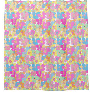 Neon Retro Floral Pink Dorm Room