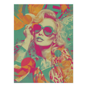 Neon Retro Muse Poster