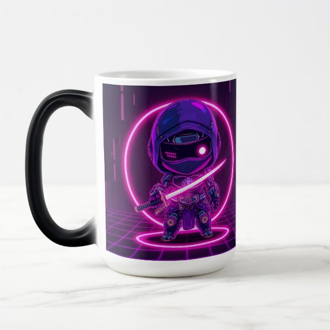 Neon Robotic Ninja  Magic Mug (Left)
