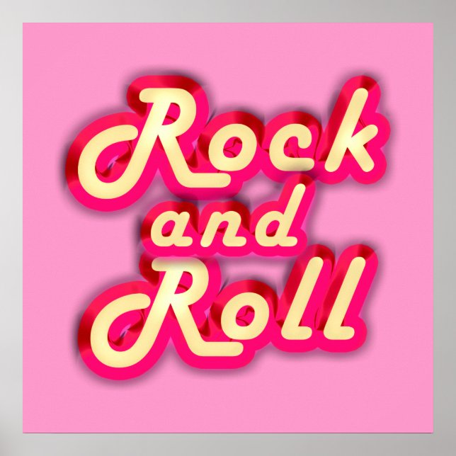 Neon Rock and Roll Poster (Front)