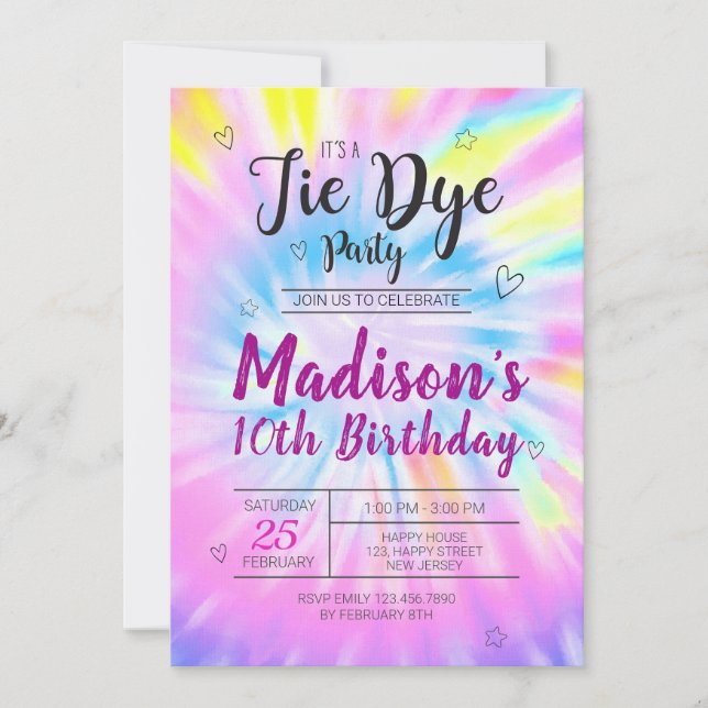 Neon Rollerskating Invitation Anniversaire (Devant)