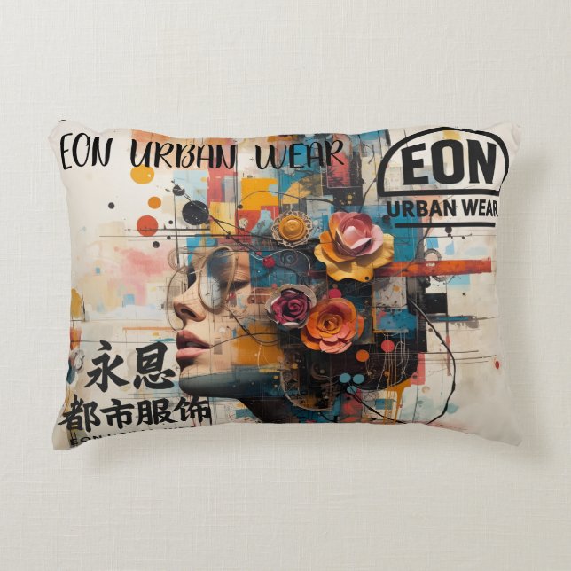 NEON ROSE ACCENT PILLOW (Front)