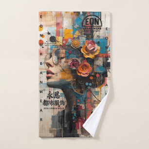 NEON ROSE BATH TOWEL SET