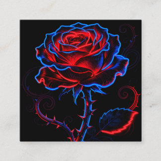 Neon Rose Business Card