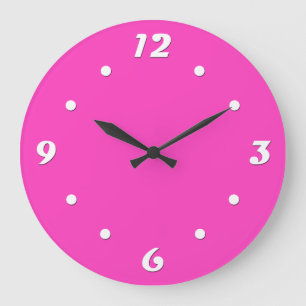 Neon rose grande horloge