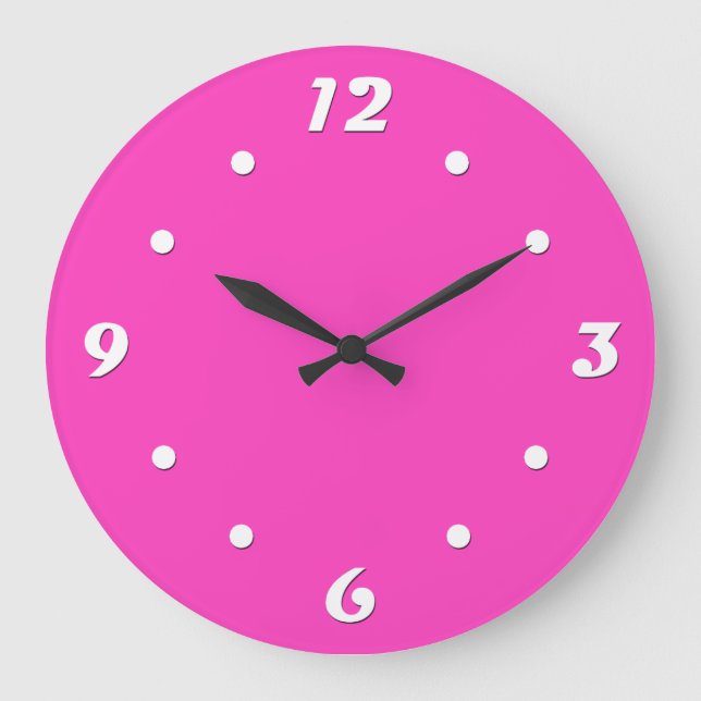 Neon rose grande horloge (Recto)