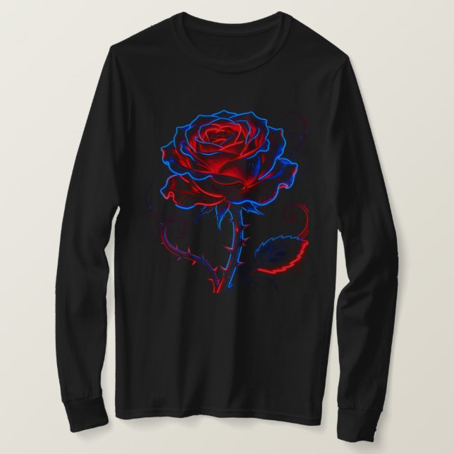 Neon Rose Women's Tee (Design Front)