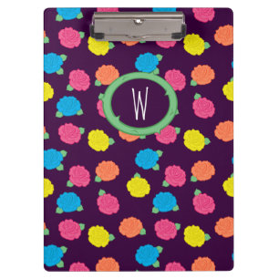 Neon Roses Clipboard