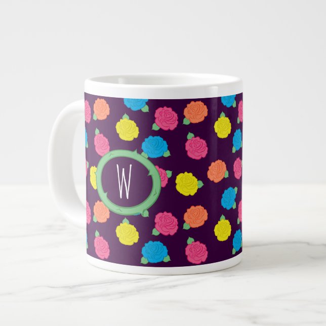 Neon Roses Specialty Mug (Front Left)