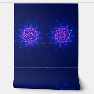 Neon Rosette Glow Wallpaper