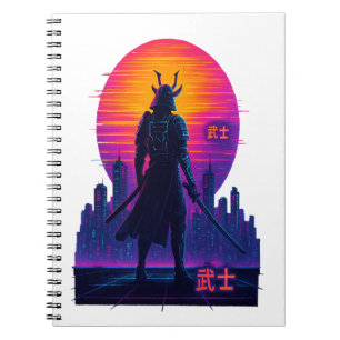 Neon Samurai - Cyberpunk Warrior Art Notebook