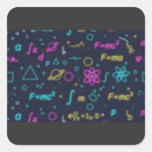 Neon Science & Math Formulas Pattern Sticker Phy