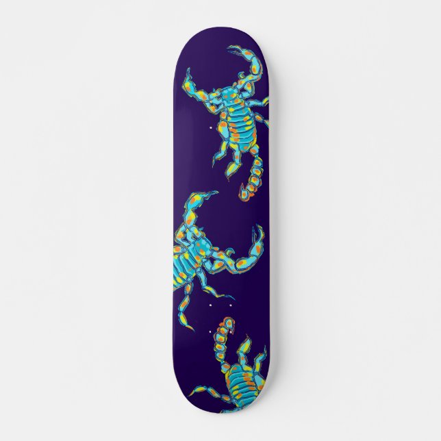 Neon Scorpion Skateboard (Front)