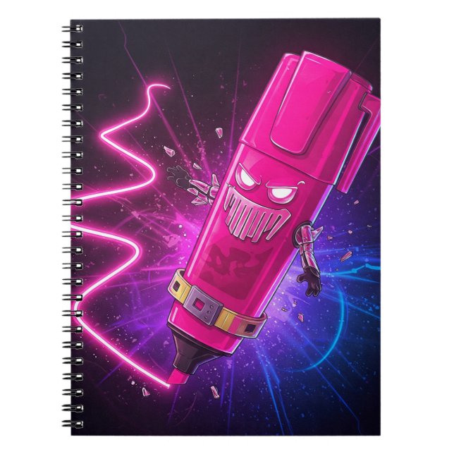 Neon Scribbler Notebook (Front)