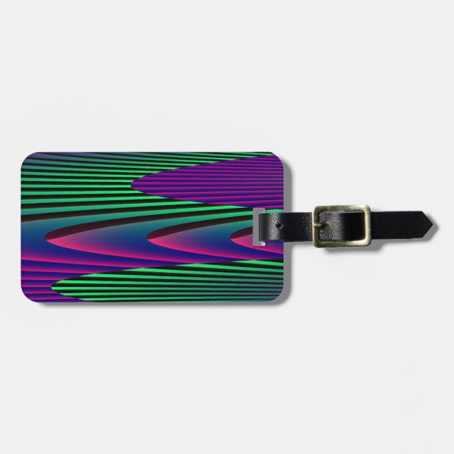 Neon Seas Custom Luggage Tag (Front Horizontal)