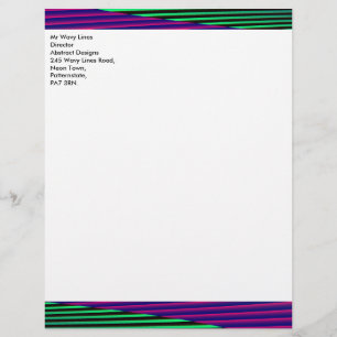Neon Seas Customizable Letterhead