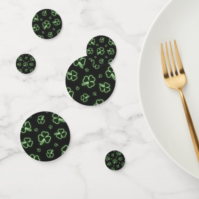 Neon Shamrocks Confetti (Group)