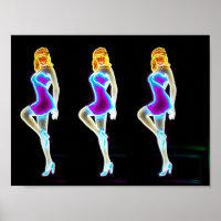Neon Showgirls Post Card Vegas Neon Museum